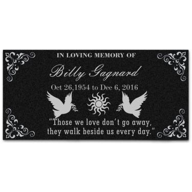 Imagem de JPAFHLM Lápide de mármore personalizada personalizada, pedra memorial do jardim, data de nome personalizado para comemorar a pedra memorial do seu ente querido, monumento de lápide do marcador de cemitério (ST12)