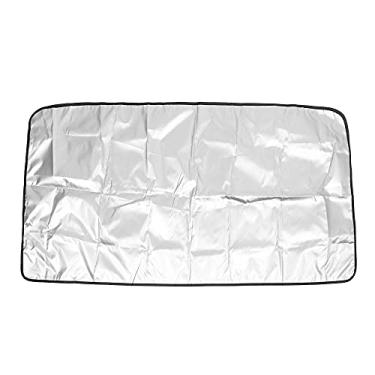 Imagem de X AUTOHAUX Pano revestido de teto solar para janela frontal em tom de prata preto para Tesla Model X