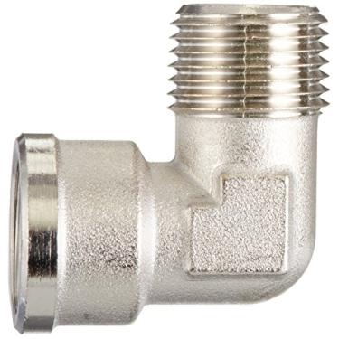 Imagem de Parker Adaptador 0913 00 13, latão banhado a níquel, cotovelo BSPT e BSPP macho e fêmea, R1/4 e G1/4