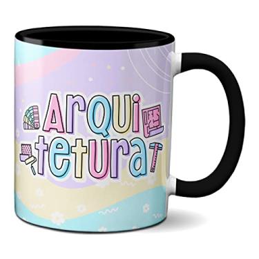 Imagem de Caneca Arquitetura Profissão Arquiteta Criativa Presente (Preta)