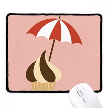 Imagem de Tapete de borracha para jogos Sunshade Chocolate Sweet Ice Cream Mousepad com borda costurada