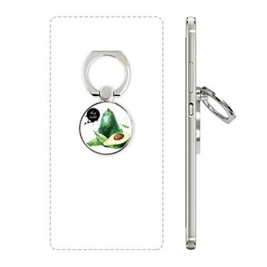 Imagem de Suporte de anel para telefone Auacada aquarela frutas saborosas saúde suporte de laço ajustável