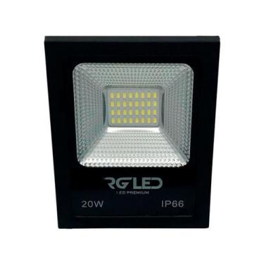 Imagem de Refletor Led 20W Eco Luz Branca Quente 3000K - Rg Led