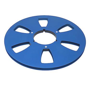 Imagem de Carretel de Recolhimento Vazio de Fita de Som, 1/4 de 10 Polegadas Vazio para Abertura de Carretel Peça de Máquina de Alta Resistência 6 Furos de Aço Inoxidável para Toca-fitas