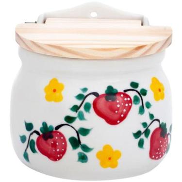 Imagem de Saleiro Parede 1KG - Porcelana Decorado à mão Morango