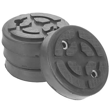 Imagem de Almofada de elevação 4 peças de almofadas de elevação de carro para elevação de dois pinos, suporte de elevação útil (bloco) almofadas de borracha para macaco