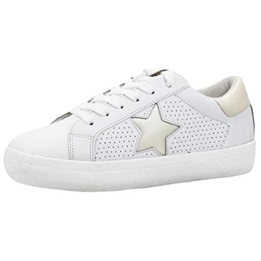 Imagem de Steve Madden Tênis feminino Starling, Dourado multi, 7.5