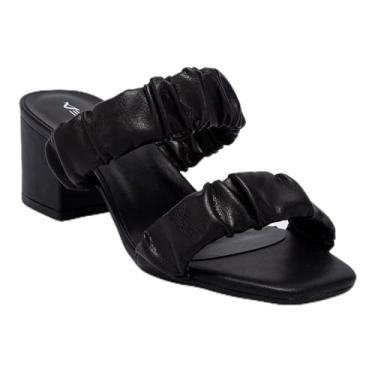 Imagem de Mule Feminino Salto Bloco Franzida - Preto 34