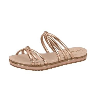 Imagem de Tamanco Feminino Beira Rio Com Tiras Metalizadas Premium Super Macio 8321 1344