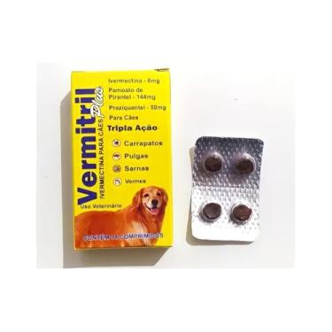 Imagem de Vermitril - Anti Pulgas, Carrapatos, Vermes, Sarnas 4, 8,12, 24, 36 ou 48 Comprimidos (Cães até 30kg) (8)