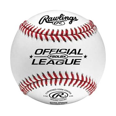 Imagem de Rawlings Bola de beisebol com costura plana, 12 unidades, FSOLBX