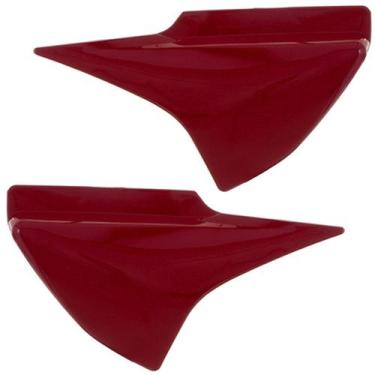 Imagem de Tampa Lateral Titan 150 Job 2004 à 2008 Par Branco Cromo Forte Modelo 