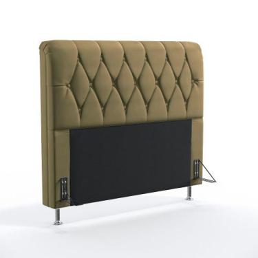Imagem de Cabeceira Sirius 140 Para Cama Box de Casal N-029 Veludo Capuccino Ara
