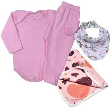 Imagem de Kit 4 Peças Roupa de Bebê Estilosa e Barato Menino Menina - Koala Baby