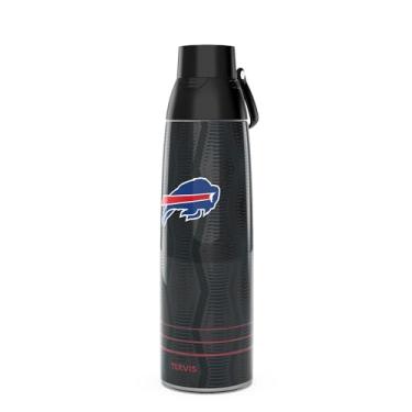 Imagem de Tervis Venture Water Bottle NFL® Buffalo Bills - Copo de viagem com isolamento térmico de parede tripla de velocidade total mantém as bebidas frias e quentes, 1,020 g, aço inoxidável