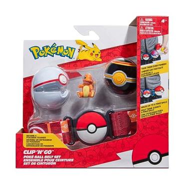 Imagem de Pokémon Conjunto de cinto Clip 'N' Go – Boneco Charmander Battle de 5 cm com cinto Clip 'N' Go mais bola de luxo e acessórios Pokéball