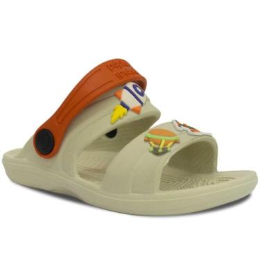 Imagem de Sandalia Papete Infantil Nº 21 ao 32 Babuche Masculino Menino Leve Macio Moda Escolar Aereo 15.21 (Bege, BR, Criança de 4 a 8 anos, Numérico, 28)