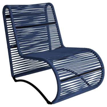 Imagem de Cadeira Poltrona Porto Para área Externa Em Alumínio Azul
