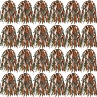 Imagem de Saias de silicone Spinnerbait de substituição, 12/24 pacotes de iscas de pesca faça você mesmo, 50 fios, saias de borracha para Spinnerbaits Buzzbaits, lâmina de colher, lula, gabarito, saia de