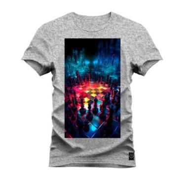 Imagem de Camiseta Plus Size Algodão 30.1 Premium Estampada Xadrez - Nexstar, G3
