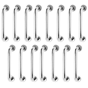 Imagem de Barra de Apoio 40cm Inox Kit 15 Unidades Acessibilidade Idoso Cadeirante Banheiro Box Segurança Corrimao Suporte