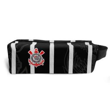 Imagem de Estojo Escolar Infantil Unissex Tema Amantes de Futebol Time Gaviões  