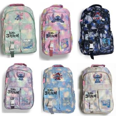 Imagem de Mochila Escolar Lilo Stitch Infantil Volta As Aulas Bolsa Envio Sortid