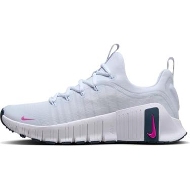 Imagem de Nike Free Metcon 6 Tênis de treino feminino (FJ7126-004, cinza futebol/azul marinho/fúcsia quente), Cinza futebol/azul marinho/fúcsia quente, 38