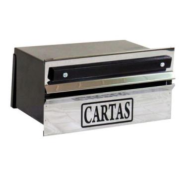 Imagem de Caixa Correio Popular Inox 15x23x11 Para Grade - Fuzil