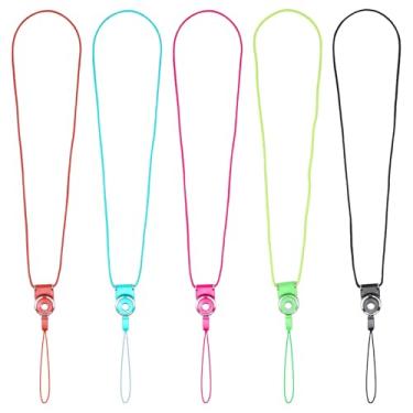 Imagem de Pacote com 5 cordões de alça de pescoço destacáveis para câmera de celular, iPod Mp3 Mp4 USB Flash Drive, crachá de identidade, outros dispositivos eletrônicos