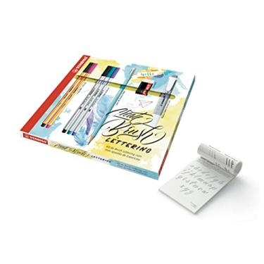 Imagem de STABILO Brush Lettering – Kit com 2 point 88, 3 Pen 68 Brush, 1 Lápis Preto HB Swano Pastel, 1 Borracha Supreme, 1 Marca-Texto Swing Cool e 1 Mini apostila de exercícios
