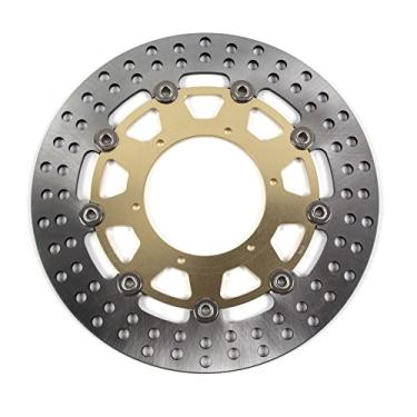 Imagem de 1 peça de rotor de disco de freio dianteiro flutuante compatível com BMW F650ST 97-01, G650GS 09-16 SERTAO 12-14, peças de acessórios de motocicleta douradas