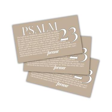 Imagem de Carteira Psalms 23 Versículo da Bíblia, pacote com 30 unidades, 8,9 x 5 cm, bolso The Lord is My Shepherd Fear Worry, presente de incentivo, moderno, minimalista, membros da igreja, mãos