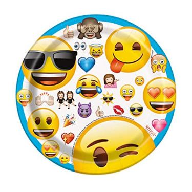 Imagem de Copo de plástico Emoji para cocô 473 ml, Pratos de sobremesa, Multi, One Size
