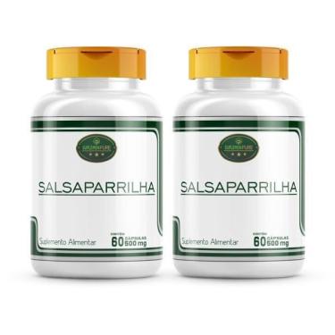 Imagem de Salsaparrilha Produto Natural 120 Cápsulas 500Mg Kit 2 Potes