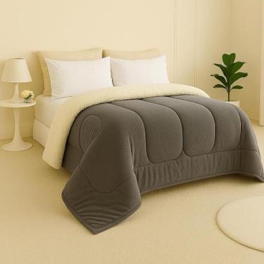 Imagem de Coberdrom Edredom Pele De Carneiro Casal Queen Sherpa DuplaFace Varias