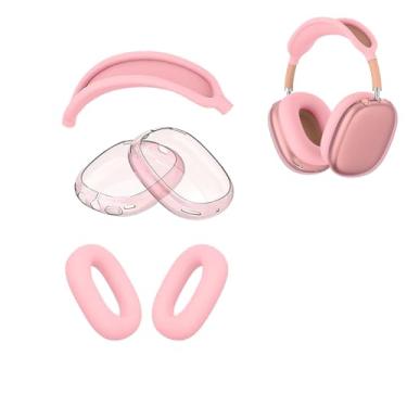 Imagem de AGAOSH Capa de silicone para fones de ouvido AirPods Max (2024/2020), capas para fones de ouvido/capas de fone de ouvido de TPU macio/acessórios de proteção para Apple AirPods Max (USB-C/Lightning