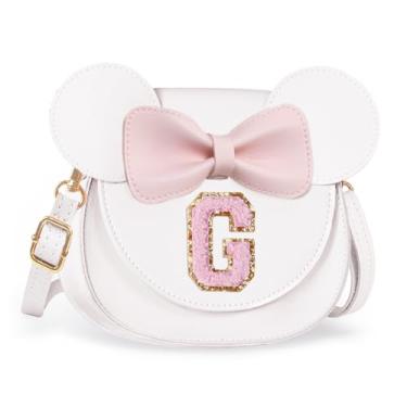 Imagem de Aganmi Linda bolsa tiracolo para meninas 2, 3, 4, 5, 6, 7, 8 anos, presente de aniversário, carteira infantil, Creme, 7.1*6.7*3.1in (18*17*8cm)