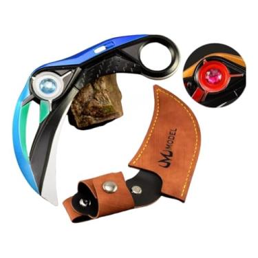 Imagem de Superbuybox Jogo Valorant Ion Karambit faca artes marciais armas ninja coleção de jogos presente decoração de mesa mochila pingente presente (íon karambit azul)