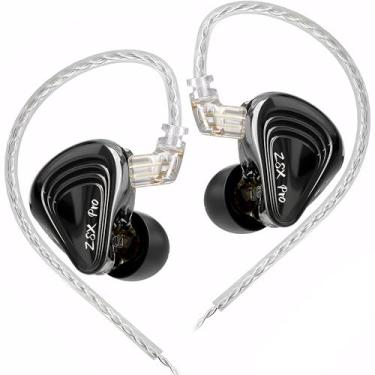 Imagem de KZ ZSX Pro – Fones de ouvido intra-auriculares HiFi híbridos 5BA+1DD 6 drivers, fones de ouvido intra-auriculares para músicos audiófilos (sem microfone, preto)