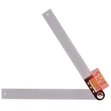 Imagem de Régua de ângulo digital Yanguotool: Localizador de transferidor de 200 mm/8 polegadas com régua de aço inoxidável, ideal para marcenaria, construção, medição de nível