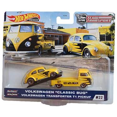 Imagem de Mattel Hot Wheels Team Transport Volkswagen Transporter T1 Pickup #22, Yellow