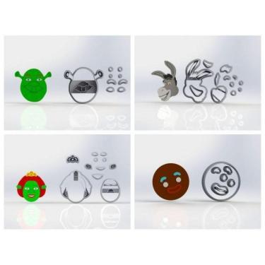 Imagem de Cortador Kit Shrek 4 Modelos Tamanho 6cm
