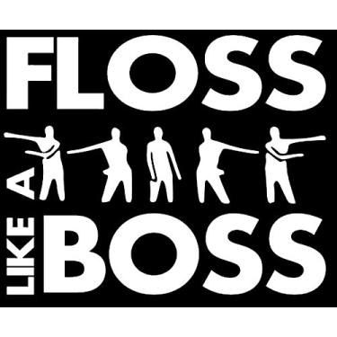 Imagem de Fio dental Like a Boss Makarios LLC |Carros Caminhões Vans Paredes Laptop MKR| Branco |14,5 x 11,5 | MKR243