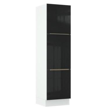 Imagem de Paneleiro Madesa Lux 60cm 3 Portas Branco Preto