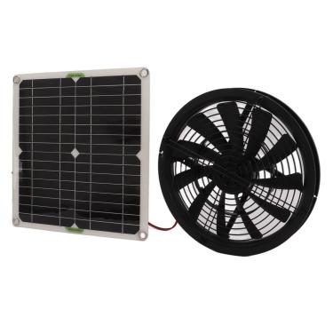 Imagem de YOUTHINK Diâmetro de 10 Polegadas de 10 Polegadas de Ventilador Solar, Ajuste de Ar de 100W Professional para o Ventilador de Ventilação para Estufas de Banheiro, Iate RV, Ventilação Pesada Com