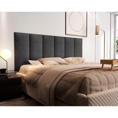 Imagem de Cabeceira Júlia 1.40 - Suede Cinza - Distribuição Compre Aqui