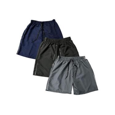 Imagem de Kit Com 3 Short Tactel Infanto Juvenil Com Elástico e Cordão - Wju Jea