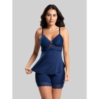 Imagem de Pijama Short Doll Baby Doll Feminino IMI Lingerie Microfibra Detalhe R