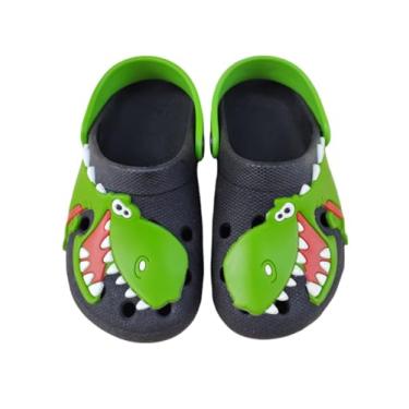 Imagem de Babuche Sandália Infantil Menino Dinossauro T-Rex (BR, Bebê, Faixa Numérico, 19, 20)